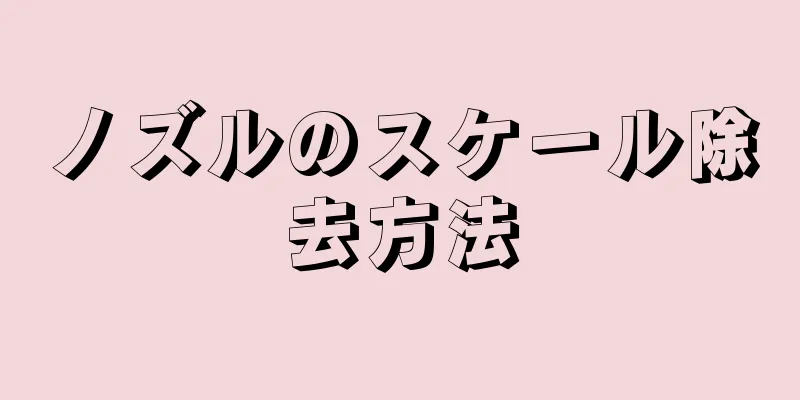 ノズルのスケール除去方法