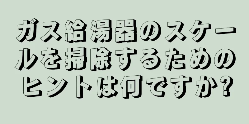 ガス給湯器のスケールを掃除するためのヒントは何ですか?