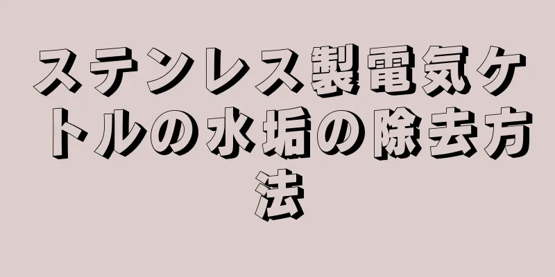ステンレス製電気ケトルの水垢の除去方法