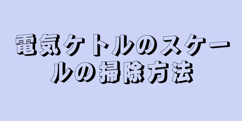 電気ケトルのスケールの掃除方法