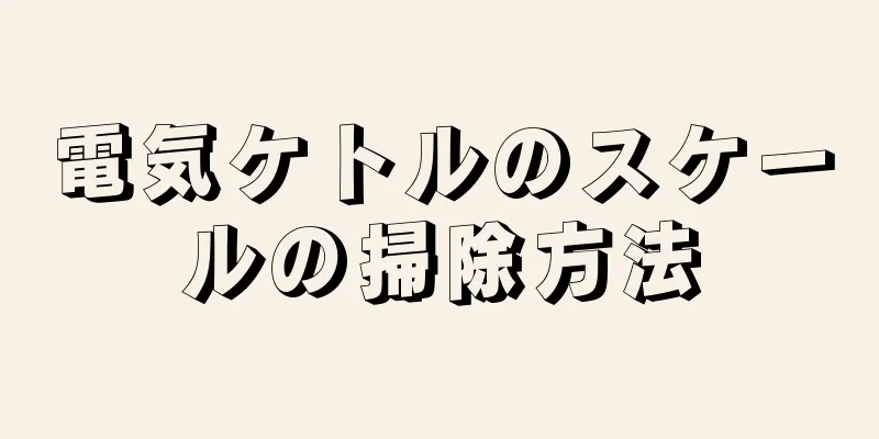 電気ケトルのスケールの掃除方法