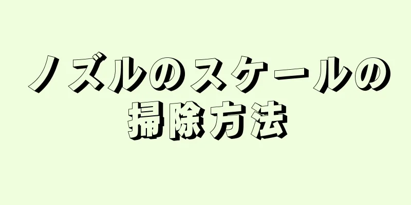 ノズルのスケールの掃除方法