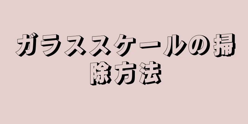 ガラススケールの掃除方法