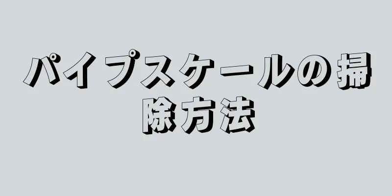 パイプスケールの掃除方法