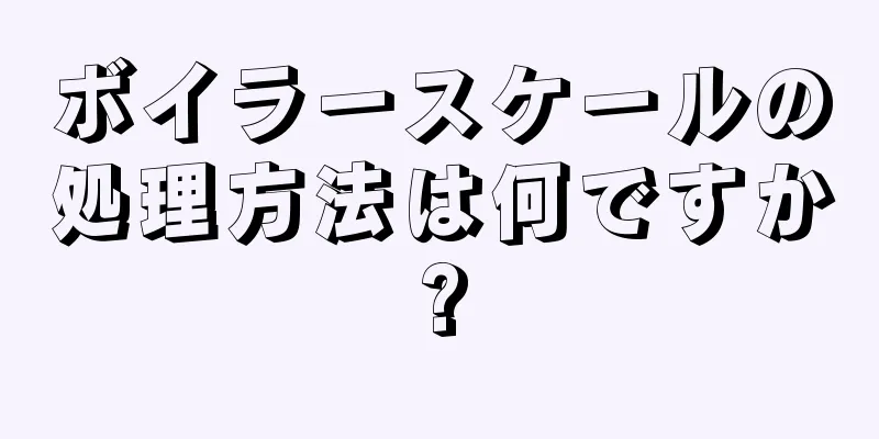 ボイラースケールの処理方法は何ですか?