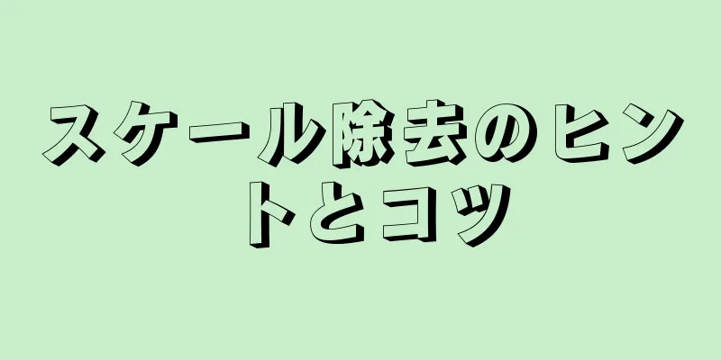 スケール除去のヒントとコツ