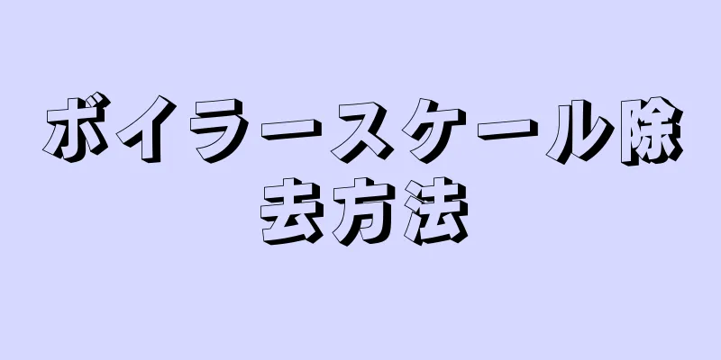 ボイラースケール除去方法