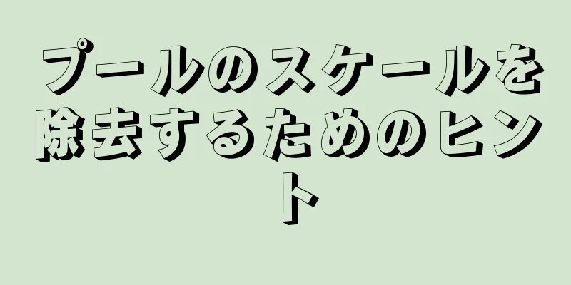 プールのスケールを除去するためのヒント