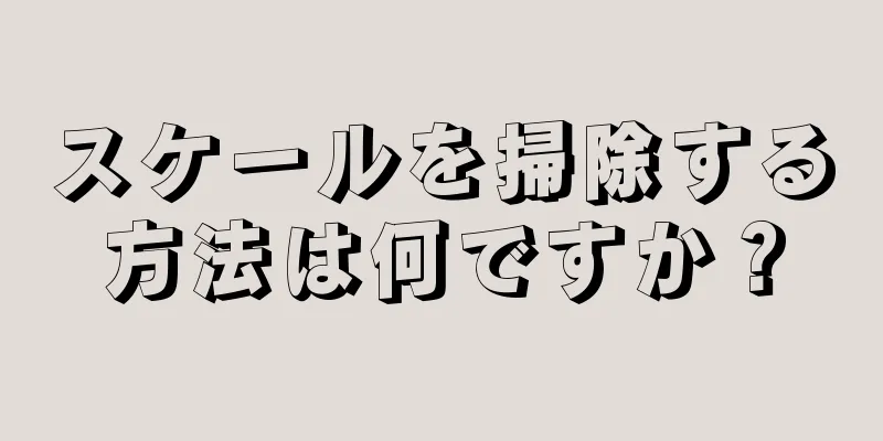 スケールを掃除する方法は何ですか？