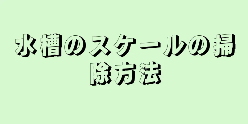 水槽のスケールの掃除方法