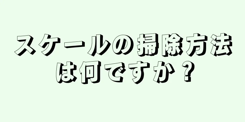 スケールの掃除方法は何ですか？