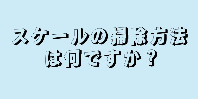 スケールの掃除方法は何ですか？