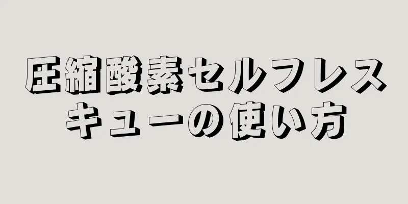 圧縮酸素セルフレスキューの使い方