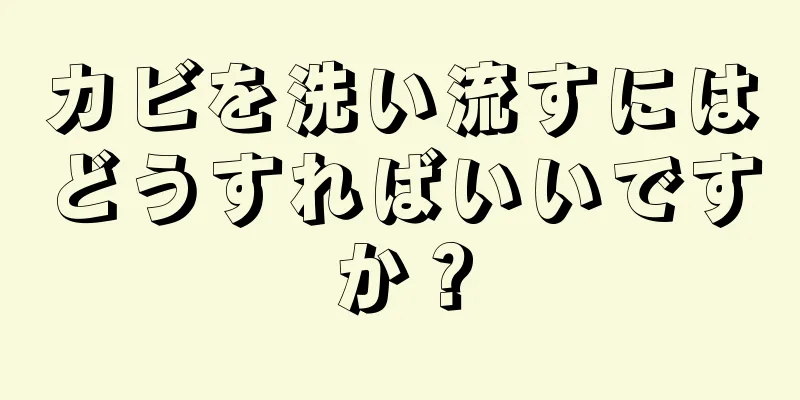 カビを洗い流すにはどうすればいいですか？