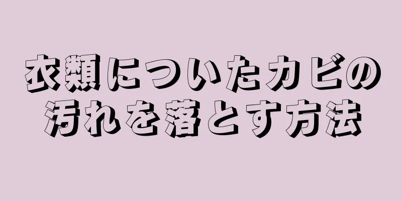 衣類についたカビの汚れを落とす方法