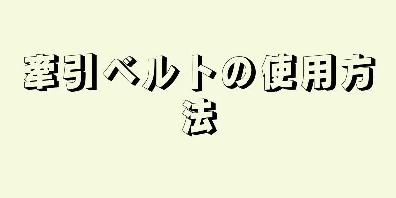 牽引ベルトの使用方法