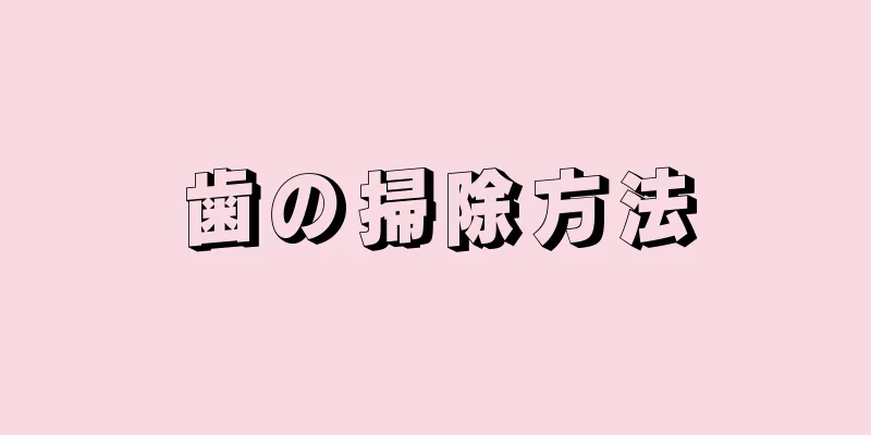 歯の掃除方法