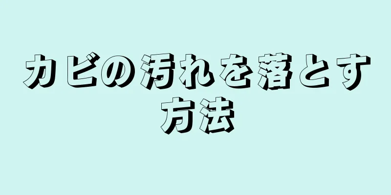 カビの汚れを落とす方法