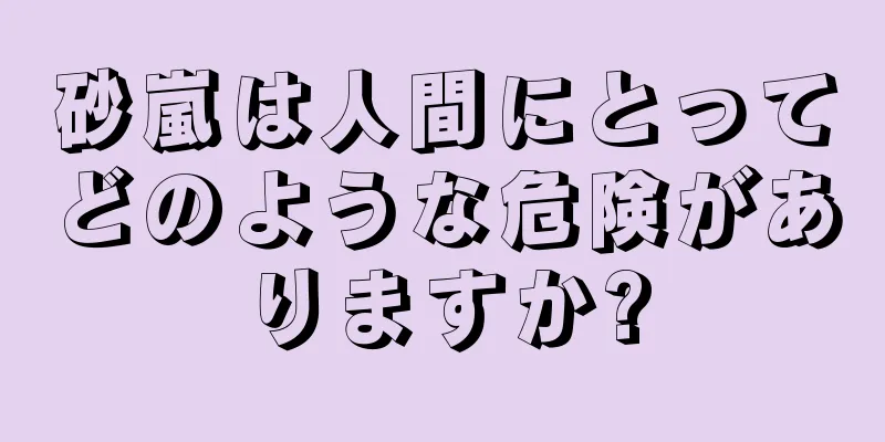 砂嵐は人間にとってどのような危険がありますか?