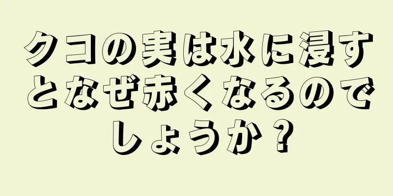 クコの実は水に浸すとなぜ赤くなるのでしょうか？