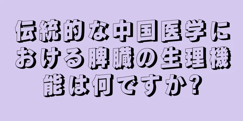 伝統的な中国医学における脾臓の生理機能は何ですか?