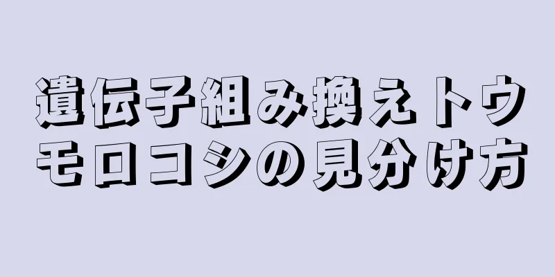 遺伝子組み換えトウモロコシの見分け方