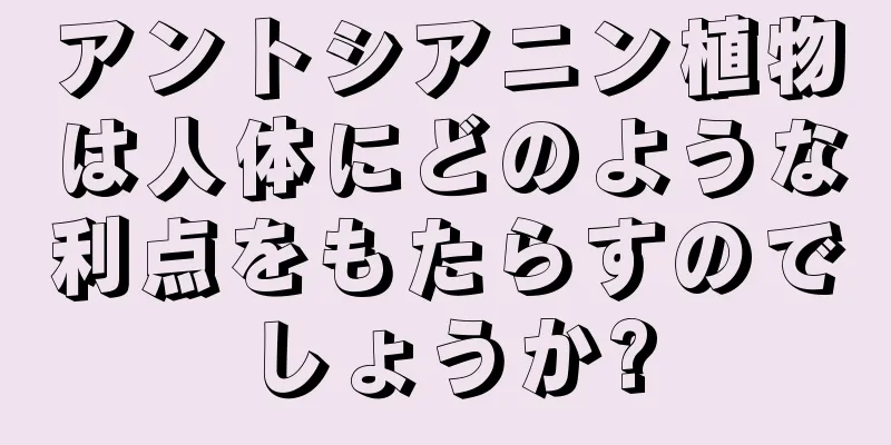 アントシアニン植物は人体にどのような利点をもたらすのでしょうか?