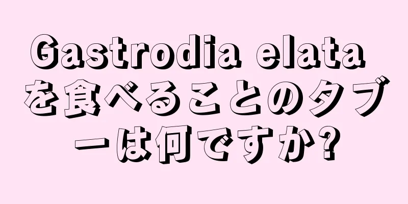 Gastrodia elata を食べることのタブーは何ですか?