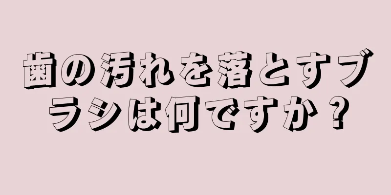 歯の汚れを落とすブラシは何ですか？