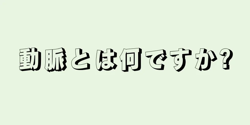 動脈とは何ですか?