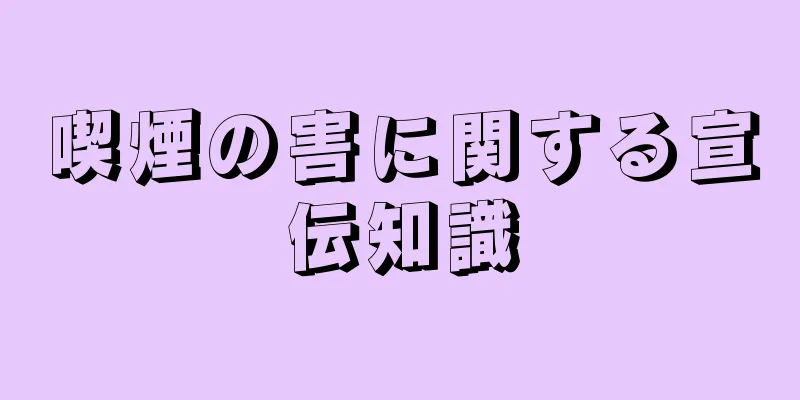 喫煙の害に関する宣伝知識