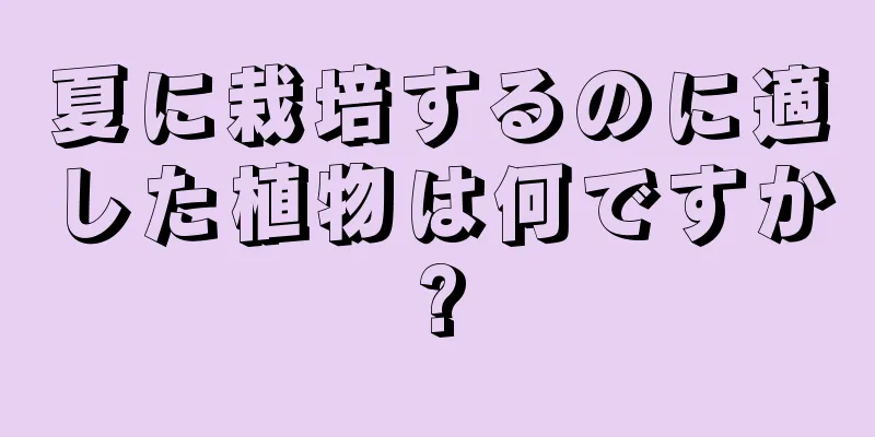 夏に栽培するのに適した植物は何ですか?