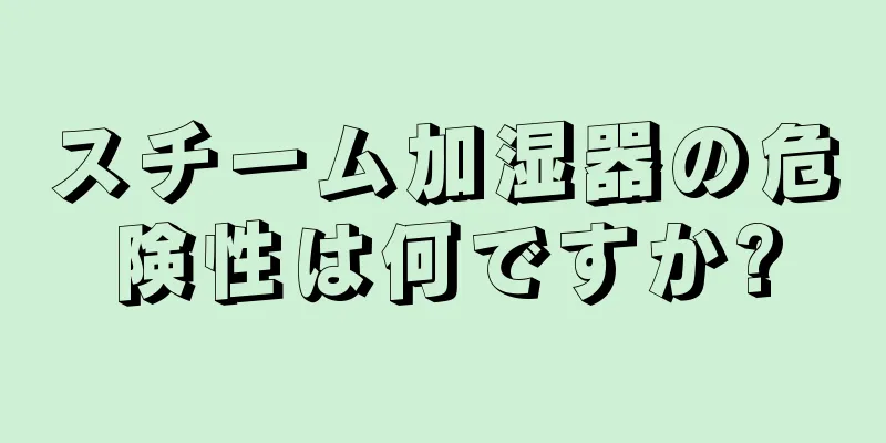 スチーム加湿器の危険性は何ですか?