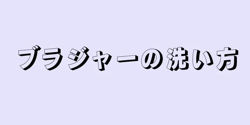 ブラジャーの洗い方