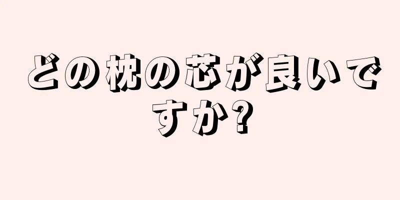 どの枕の芯が良いですか?