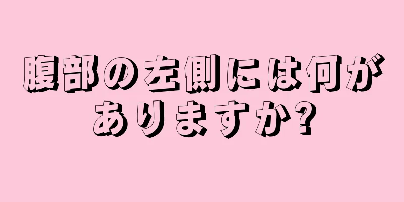 腹部の左側には何がありますか?