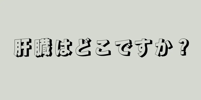 肝臓はどこですか？