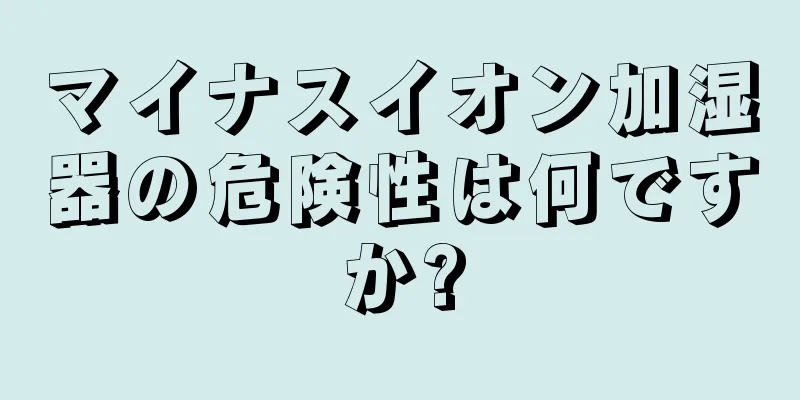 マイナスイオン加湿器の危険性は何ですか?