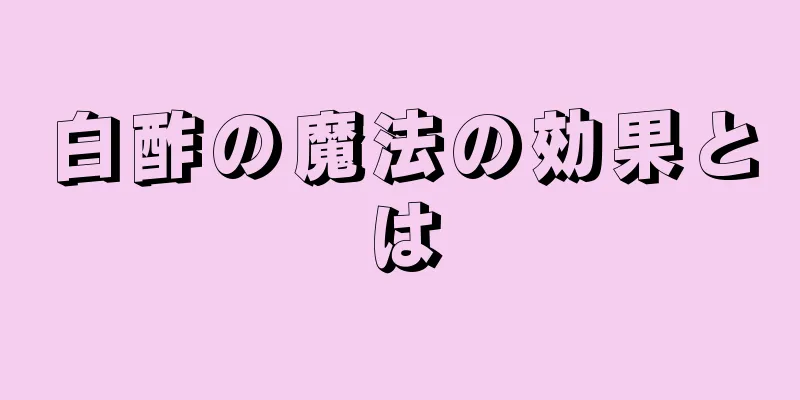 白酢の魔法の効果とは