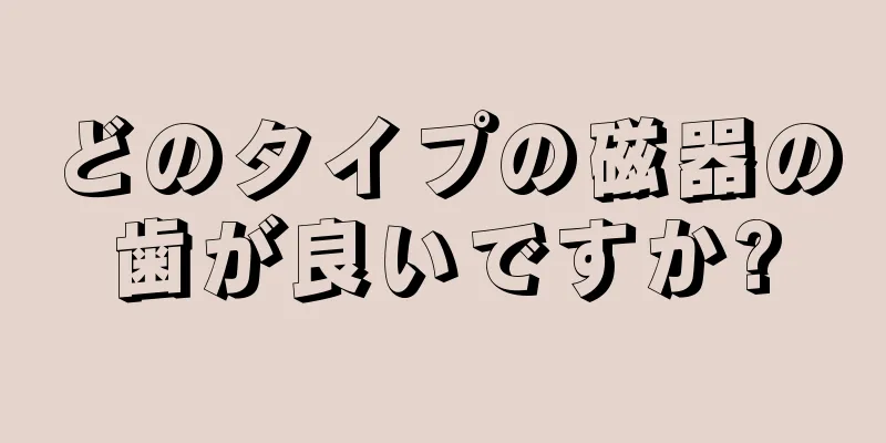 どのタイプの磁器の歯が良いですか?