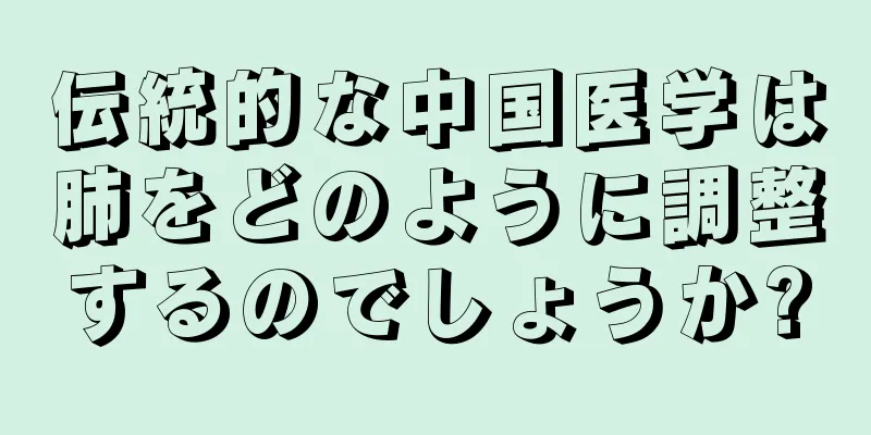 伝統的な中国医学は肺をどのように調整するのでしょうか?