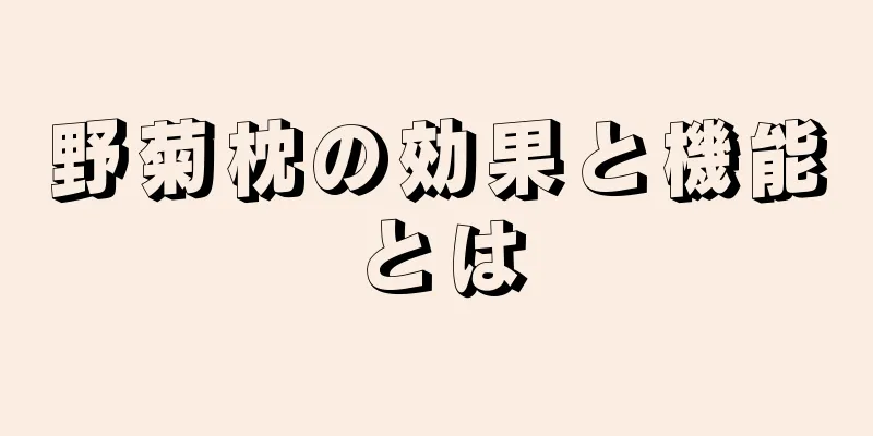 野菊枕の効果と機能とは