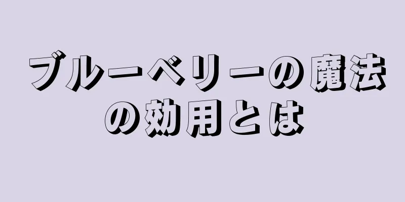 ブルーベリーの魔法の効用とは