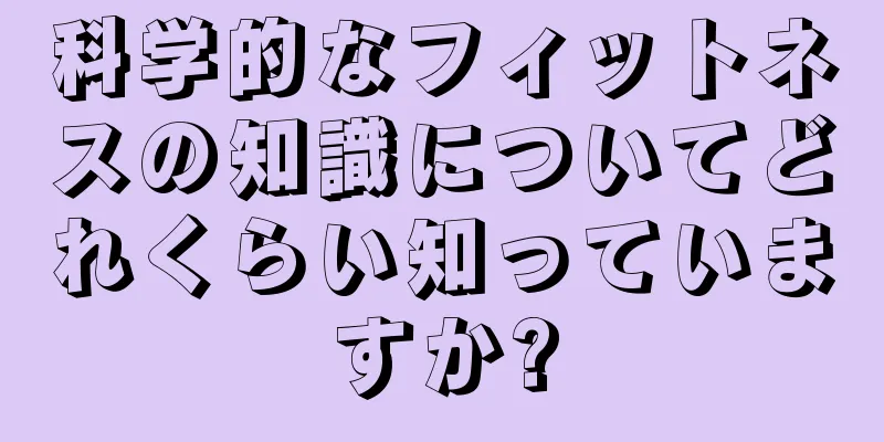 科学的なフィットネスの知識についてどれくらい知っていますか?