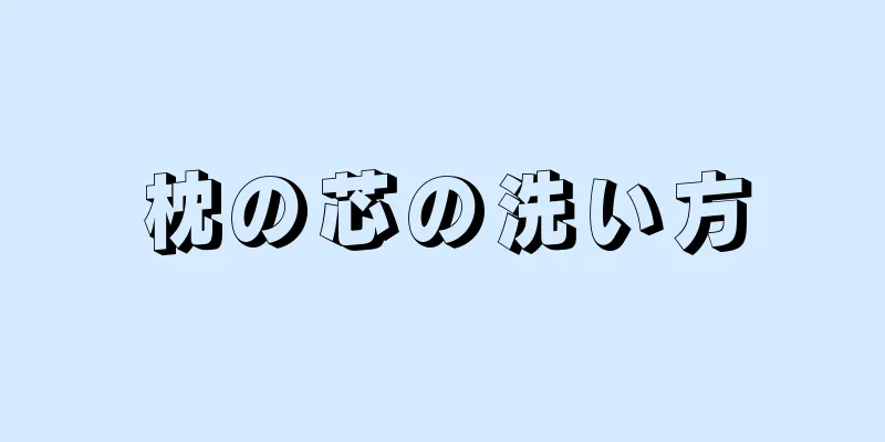 枕の芯の洗い方