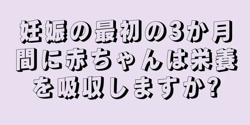 妊娠の最初の3か月間に赤ちゃんは栄養を吸収しますか?