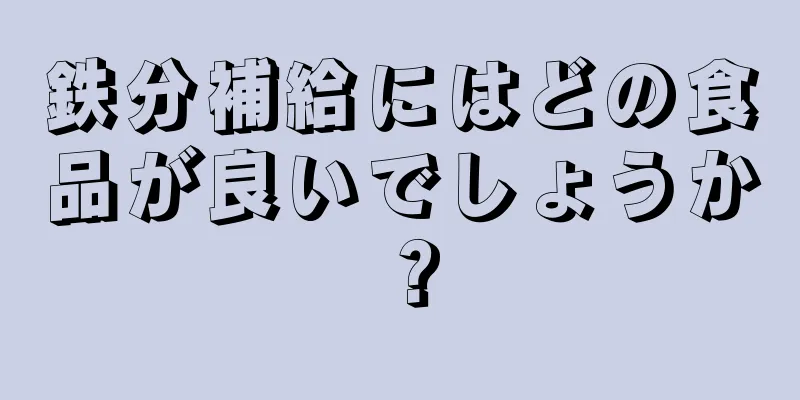 鉄分補給にはどの食品が良いでしょうか？