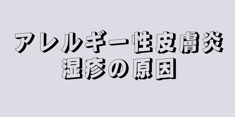 アレルギー性皮膚炎湿疹の原因