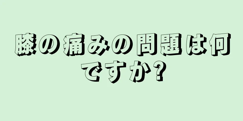 膝の痛みの問題は何ですか?