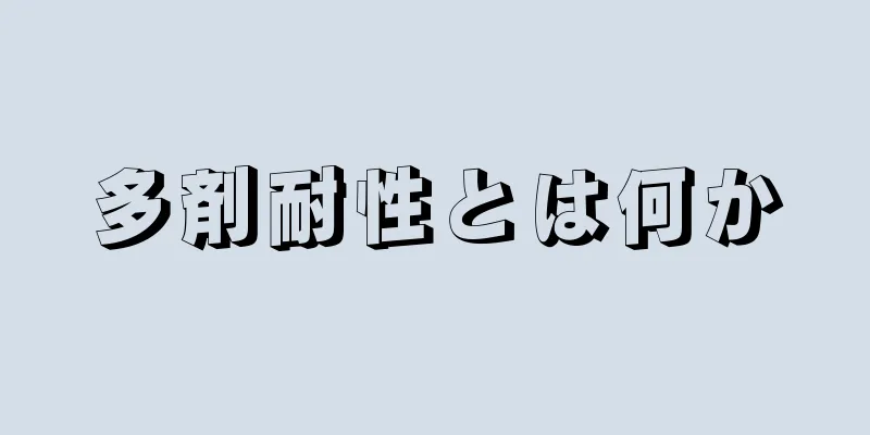 多剤耐性とは何か